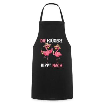 Le plus intelligent se renverse - Tablier de cuisine - noir - Devant - AI Model Male 185 dark (185cm)