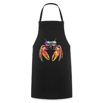 Crabe Crabe Crustacés Crabe Crabe de rivage Écrevisses - Tablier de cuisine - noir - Devant - AI Model Male 185 dark (185cm)