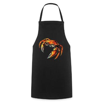 Crabe Crabe Crustacés Crabe Crabe de rivage Écrevisses - Tablier de cuisine - noir - Devant - AI Model Male 185 dark (185cm)
