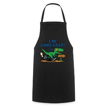 I'm Dino-Fast Kindergarten Graduation - Cooking Apron - black - Front - AI Model Male 185 dark (185cm)