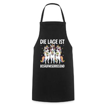 Die Lage Ist Besäufniserregend - Kochschürze - Schwarz - Vorne - AI Model Male 185 dark (185cm)