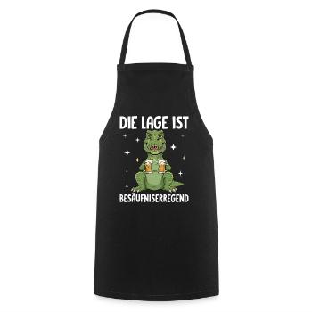 The situation is drunkenness - Cooking Apron - black - Front - AI Model Male 185 dark (185cm)