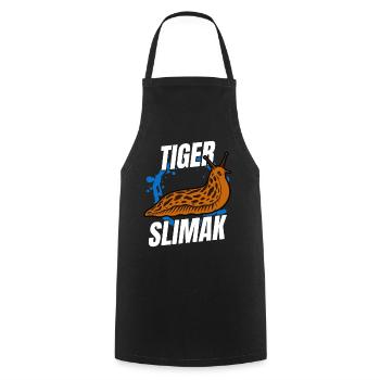 Tiger Slimak Shirt | Funny shirt - Cooking Apron - black - Front - AI Model Male 185 dark (185cm)