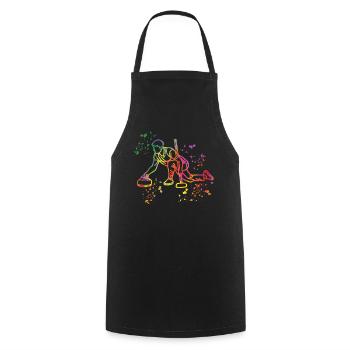 Curler Winter Sports Curling - Cooking Apron - black - Front - AI Model Male 185 dark (185cm)