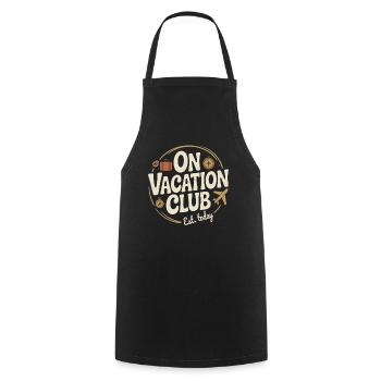 Vacation Club Summer Festival Vacation Beach Vacation - Cooking Apron - black - Front - AI Model Male 185 dark (185cm)