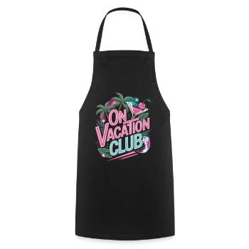 Vacation Club Summer Festival Vacation Beach Vacation - Cooking Apron - black - Front - AI Model Male 185 dark (185cm)