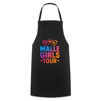 Malle Girls Tour – Partycrew Shirt - Kochschürze - Schwarz - Vorne - AI Model Male 185 dark (185cm)