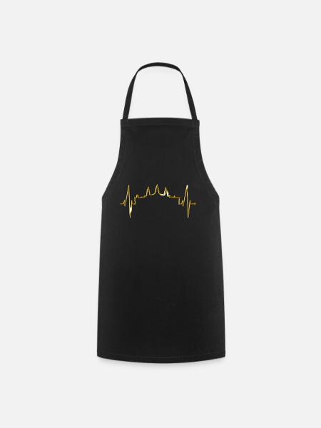 Cambodia Skyline Heartbeat Siem Raep Angkor Wat - Tablier de cuisine - noir