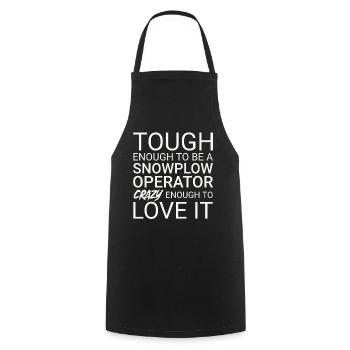 Snowplow Operator Crazy - Cooking Apron - black - Front - AI Model Male 185 dark (185cm)