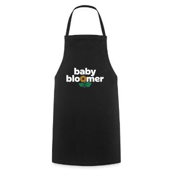 Garten Baby Bloomer Gärtner Spruch Sonnenblumen - Kochschürze - Schwarz - Vorne - AI Model Male 185 dark (185cm)