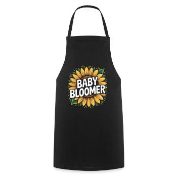 Garten Baby Bloomer Gärtner Spruch Sonnenblumen - Kochschürze - Schwarz - Vorne - AI Model Male 185 dark (185cm)