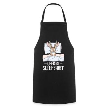 Official Sleepshirt - Cooking Apron - black - Front - AI Model Male 185 dark (185cm)