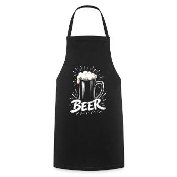 Beer Mug - Cooking Apron - black - Front - AI Model Male 185 dark (185cm)