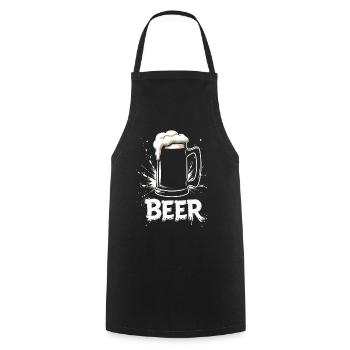 Beer Mug - Cooking Apron - black - Front - AI Model Male 185 dark (185cm)