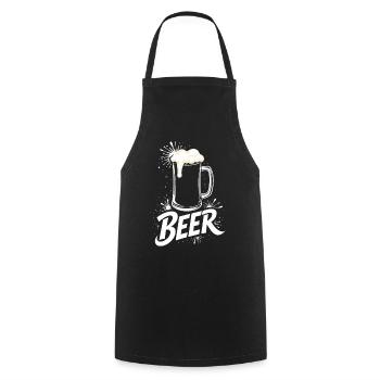 Beer Mug - Cooking Apron - black - Front - AI Model Male 185 dark (185cm)