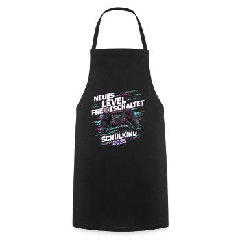 Enrollment Back to School Boys Schoolchild 2025 - Cooking Apron - black - Front - AI Model Male 185 dark (185cm)