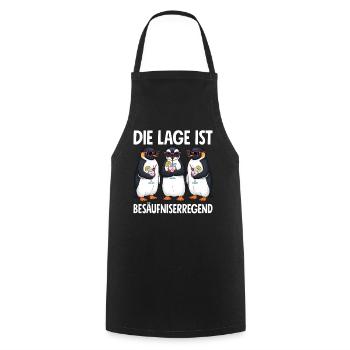 Die Lage Ist Besäufniserregend - Kochschürze - Schwarz - Vorne - AI Model Male 185 dark (185cm)