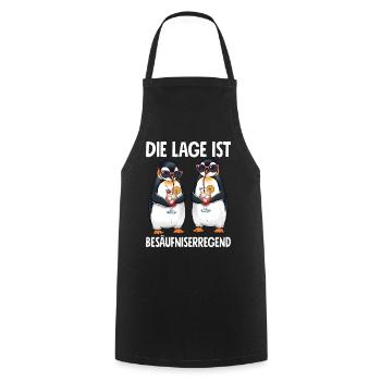 Die Lage Ist Besäufniserregend - Kochschürze - Schwarz - Vorne - AI Model Male 185 dark (185cm)