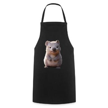 Wombat Australien Beuteltier Süßer Wombat - Kochschürze - Schwarz - Vorne - AI Model Male 185 dark (185cm)