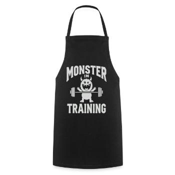 Monster Fun Sport Training - Cooking Apron - black - Front - AI Model Male 185 dark (185cm)
