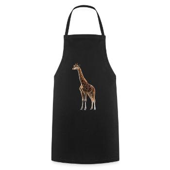 Girafe Afrique Amour Safari Nature sauvage Girafes mignonnes - Tablier de cuisine - noir - Devant - AI Model Male 185 dark (185cm)