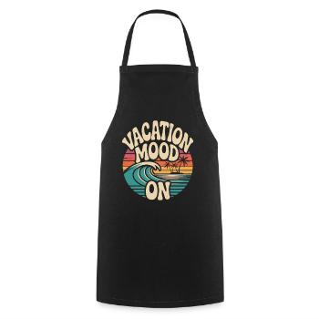 Vacation Mood On Summer Festival Travel Club Vacation - Cooking Apron - black - Front - AI Model Male 185 dark (185cm)