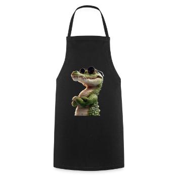 Crocodile Alligator Reptile Crocodile Love Crocodiles - Tablier de cuisine - noir - Devant - AI Model Male 185 dark (185cm)