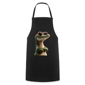 Crocodile Alligator Reptile Crocodile Love Crocodiles - Tablier de cuisine - noir - Devant - AI Model Male 185 dark (185cm)