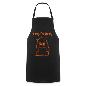 Sorry, I'm Spooky - Funny Monster - Cooking Apron - black - Front - AI Model Male 185 dark (185cm)