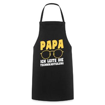 Papa Techniker Vater - Kochschürze - Schwarz - Vorne - AI Model Male 185 dark (185cm)