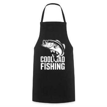 Cool Dad Fishing - Cooking Apron - black - Front - AI Model Male 185 dark (185cm)