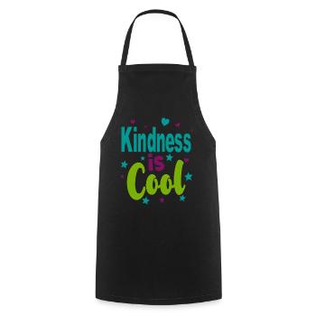 Kindness is Cool - Colorful Stars - Cooking Apron - black - Front - AI Model Male 185 dark (185cm)