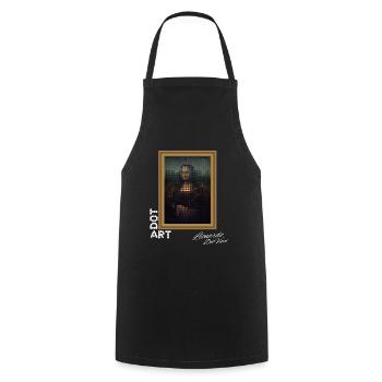 Mona Lisa Punkte - Kochschürze - Schwarz - Vorne - AI Model Male 185 dark (185cm)