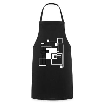 Composition géométrique de la mosaïque - Tablier de cuisine - noir - Devant - AI Model Male 185 dark (185cm)