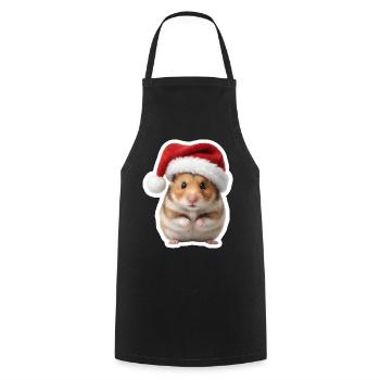 Sweet Hamster - Sweet Christmas - Cooking Apron - black - Front - AI Model Male 185 dark (185cm)