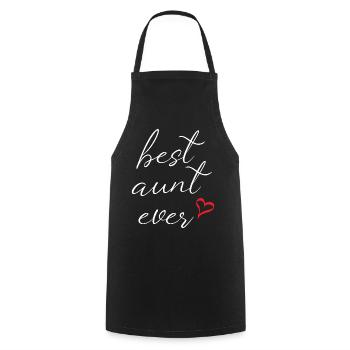 Best Aunt Ever - Cooking Apron - black - Front - AI Model Male 185 dark (185cm)