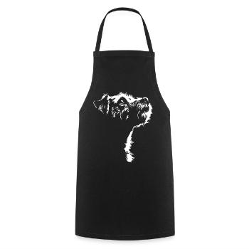 Border Terrier Silhouette Dog Dog Wilsigns - Cooking Apron - black - Front - AI Model Male 185 dark (185cm)