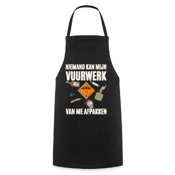 Mijn Vuurwerk - Tablier de cuisine - noir - Devant - AI Model Male 185 dark (185cm)