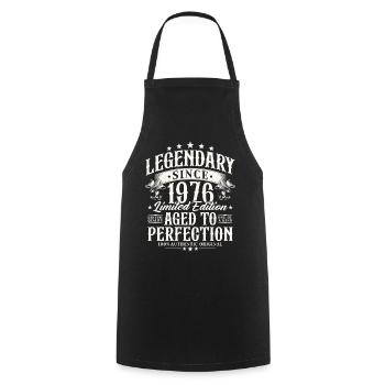 Legendary Since 1976 Vintage Birthday Gift - Cooking Apron - black - Front - AI Model Male 185 dark (185cm)