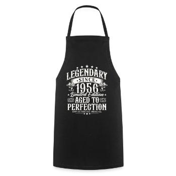 Legendary Since 1956 Vintage Birthday Gift - Cooking Apron - black - Front - AI Model Male 185 dark (185cm)
