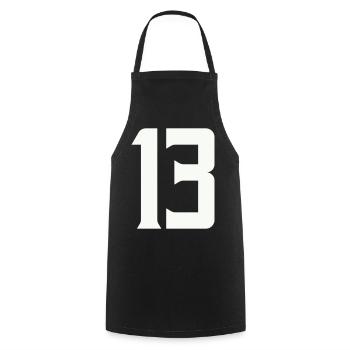 13 - Tablier de cuisine - noir - Devant - AI Model Male 185 dark (185cm)