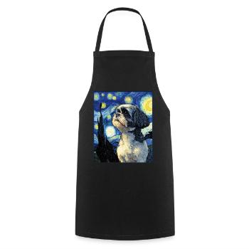 Shih Tzu - Tablier de cuisine - noir - Devant - AI Model Male 185 dark (185cm)
