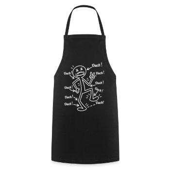 Humor Santé – J'ai pain tout ouch - Kochschürze - Schwarz - Vorne - AI Model Male 185 dark (185cm)
