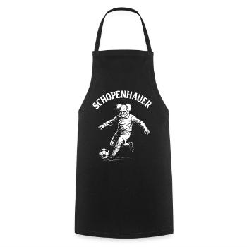 Schopenhauer playing football T-Shirt - Cooking Apron - black - Front - AI Model Male 185 dark (185cm)