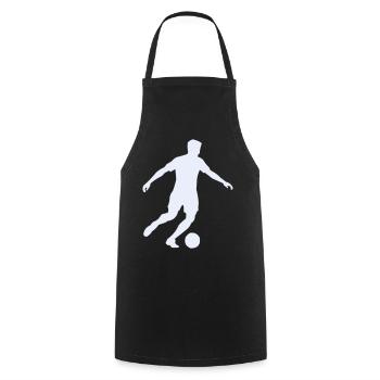 fussball_sport - Kochschürze - Schwarz - Vorne - AI Model Male 185 dark (185cm)