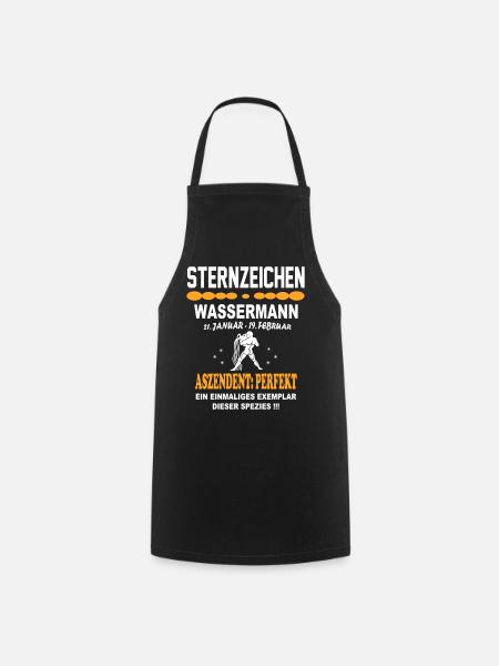 Sternzeichen Wassermann Ascendent Perfekt - Kochschürze - Schwarz
