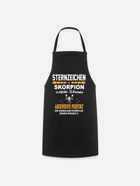 Sternzeichen Skorpion Aszendent Perfekt - Kochschürze - Schwarz