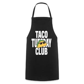 Taco Tuesday Club mit cooler Sonnenbrille - Kochschürze - Schwarz - Vorne - AI Model Male 185 dark (185cm)