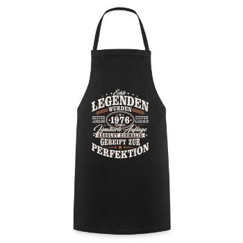 1976 Jahrgang Vintage Geburtstag Geschenk Retro - Kochschürze - Schwarz - Vorne - AI Model Male 185 dark (185cm)