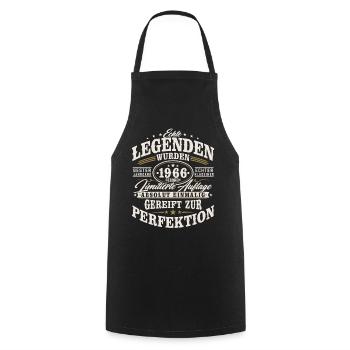 1966 Jahrgang Vintage Geburtstag Geschenk Retro - Kochschürze - Schwarz - Vorne - AI Model Male 185 dark (185cm)
